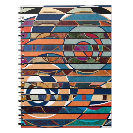 抽象芸術モダンミニマル造形図形 ノートブック (正面)