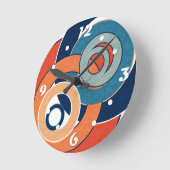 抽象芸術モダンミニマル造形図形 ラウンド壁時計 (傾斜)