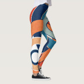 抽象芸術モダンミニマル造形図形 レギンス (右)