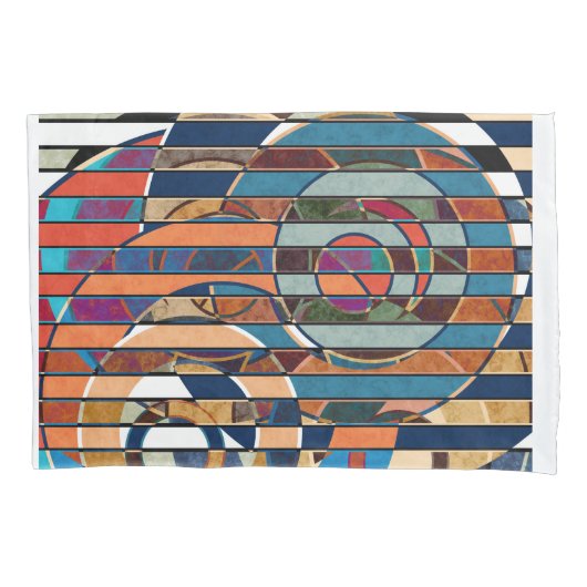 抽象芸術モダンミニマル造形図形 枕カバー (正面)