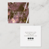 抽象芸術モダンメイクアップアーティストコーヒー スクエア名刺 (正面/裏面)