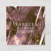 抽象芸術モダンメイクアップアーティストコーヒー スクエア名刺 (正面)