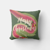 抽象芸術モダンメリーパーソナライズされたクリスマス クッション (正面)