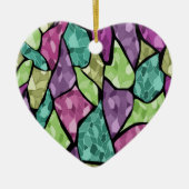 抽象芸術モダンモザイクタイルの明るいc セラミックオーナメント (正面)