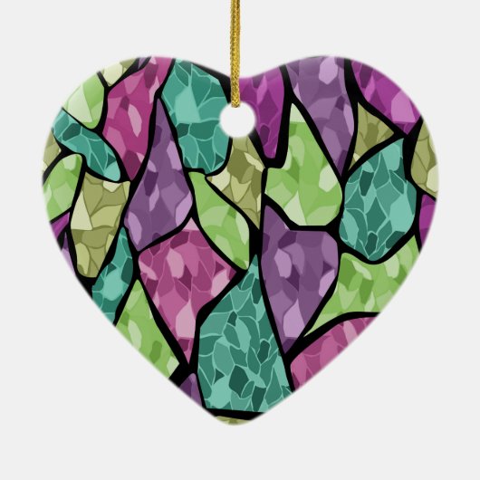 抽象芸術モダンモザイクタイルの明るいc セラミックオーナメント (裏面)