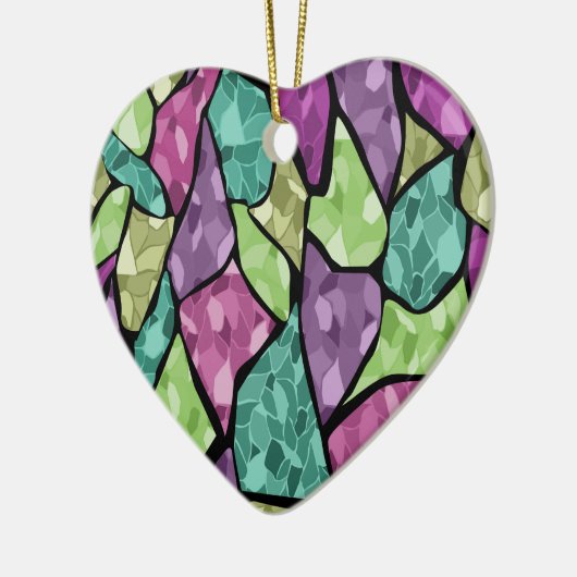 抽象芸術モダンモザイクタイルの明るいc セラミックオーナメント (左)