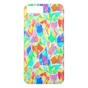 抽象芸術モダンモザイクタイルの明るいc iPhone 8 plus/7 plusケース