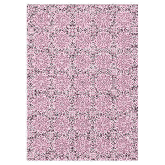 抽象芸術モダンモザイク万華鏡丸曼荼羅 テーブルクロス (正面)