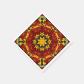 抽象芸術モダンモザイク万華鏡瓦パターン スタンダードカクテルナプキン (角)