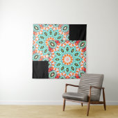 抽象芸術モダンモザイク万華鏡瓦パターン タペストリー (インサイチュ(横))