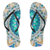 抽象芸術モダンモザイク万華鏡瓦パターン ビーチサンダル (ソール)