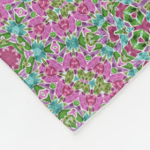 抽象芸術モダンモザイク万華鏡瓦パターン フリースブランケット (角)