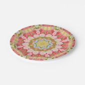 抽象芸術モダンモザイク万華鏡瓦パターン ペーパープレート (アングル)