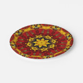 抽象芸術モダンモザイク万華鏡瓦パターン ペーパープレート (アングル)