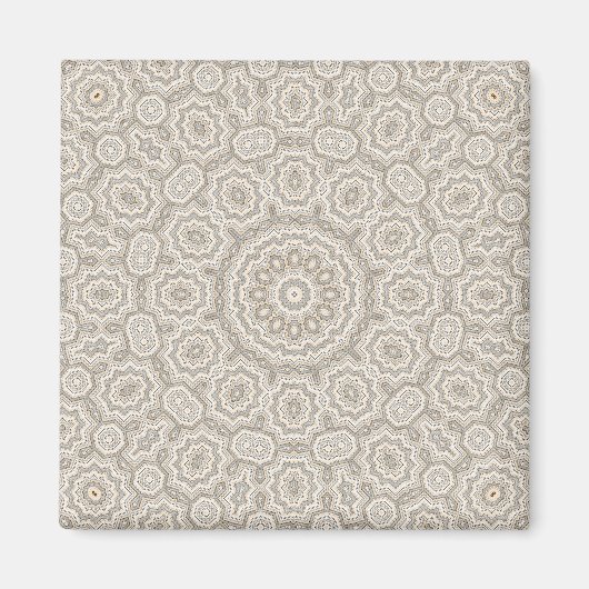 抽象芸術モダンモザイク万華鏡瓦パターン マグネット (正面)