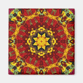 抽象芸術モダンモザイク万華鏡瓦パターン マグネット (正面)