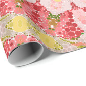 抽象芸術モダンモザイク万華鏡瓦パターン ラッピングペーパー (ロールコーナー)