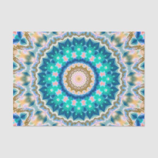 抽象芸術モダンモザイク万華鏡瓦パターン 薄葉紙 (正面)