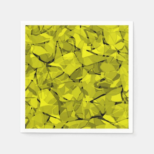 抽象芸術モダンモザイク結晶タイルパターンプリント スタンダードカクテルナプキン (正面)