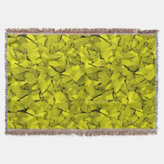 抽象芸術モダンモザイク結晶タイルパターンプリント スローブランケット (正面)