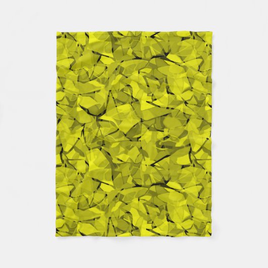 抽象芸術モダンモザイク結晶タイルパターンプリント フリースブランケット (正面)