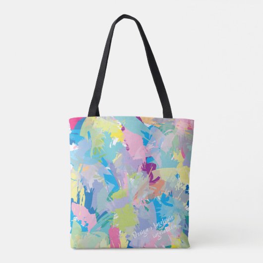 抽象芸術モダンモノグラムトレンディートートバッグ トートバッグ (裏面)