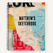 抽象芸術モダンモノグラムSketchbook ノートブック (正面)