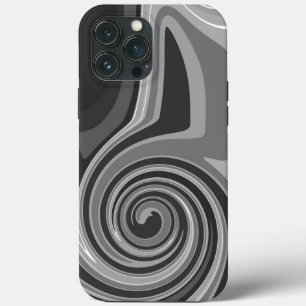 抽象芸術モダンモノトーンのクール吸光度グレー iPhone 13 PRO MAXケース
