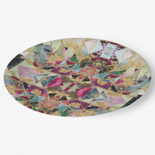 抽象芸術モダンモロッコアジア装飾用デコールtr ペーパープレート (アングル)