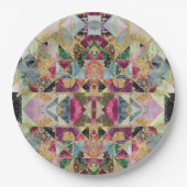 抽象芸術モダンモロッコアジア装飾用デコールtr ペーパープレート (正面)