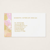 抽象芸術モダンユニークカラーのロゴピンク金ゴールド (裏面)