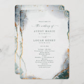 抽象芸術モダンユーカリ結婚プルーズ プログラム (正面/裏面)