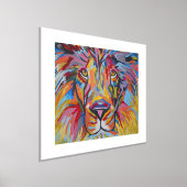 抽象芸術モダンライオン 箔ポスター (レイダウン)