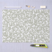 抽象芸術モダンライトセージLeopard Print Animal 薄葉紙 (クラフト)