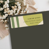 抽象芸術モダンライムグリーンクラフトアドレ芸術的ス ラベル