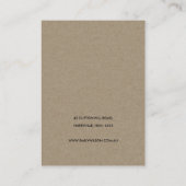 抽象芸術モダンライムグリーンKRAアートイヤリングディスプレイ 名刺 (裏面)