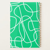抽象芸術モダンラインアート(緑パーソナライズされた) プランナー手帳 (裏面)