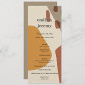 抽象芸術モダンラスト結婚アート式計画 メニュー (正面/裏面)