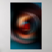 抽象芸術モダンリブ付きガラスсオールロ勾配 ポスター (正面)