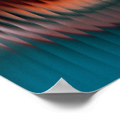 抽象芸術モダンリブ付きガラスсオールロ勾配 ポスター (角)