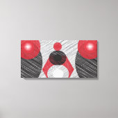 抽象芸術モダンレッドとブラックキャンバス印刷 キャンバスプリント (正面)