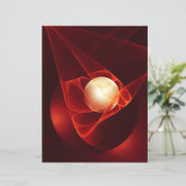 抽象芸術モダンレッドクリームファンタジーフラクタル (スタンド正面)