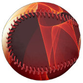 抽象芸術モダンレッドクリームファンタジーフラクタル ソフトボール (正面左)