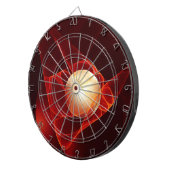 抽象芸術モダンレッドクリームファンタジーフラクタル ダーツボード (正面右)