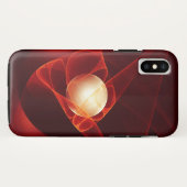 抽象芸術モダンレッドクリームファンタジーフラクタル Case-Mate iPhoneケース (裏面(横))