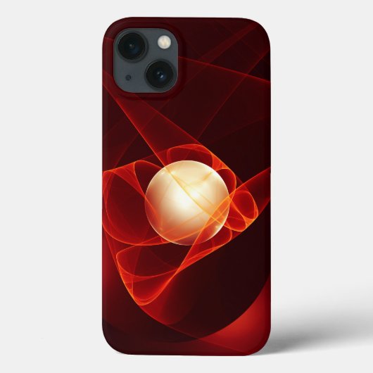 抽象芸術モダンレッドクリームファンタジーフラクタル Case-Mate iPhoneケース (裏面)