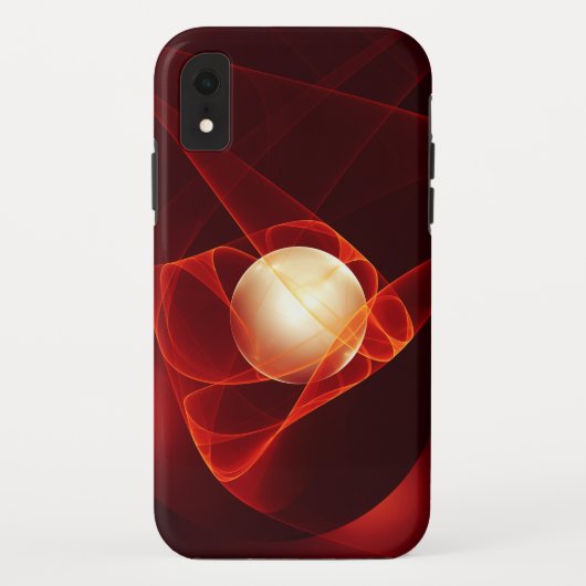 抽象芸術モダンレッドクリームファンタジーフラクタル Case-Mate iPhoneケース (裏面)