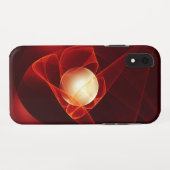 抽象芸術モダンレッドクリームファンタジーフラクタル Case-Mate iPhoneケース (裏面(横))