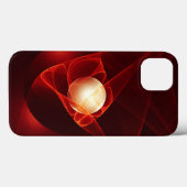 抽象芸術モダンレッドクリームファンタジーフラクタル Case-Mate iPhoneケース (裏面 (横))