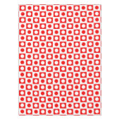 抽象芸術モダンレッド&ホワイトテーブルクロス テーブルクロス (正面)